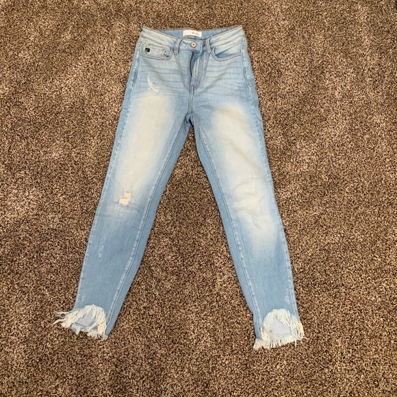 KanCan Denim - Kancan High Waisted Frayed Jeans